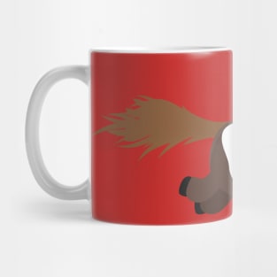 Cute happy Shetland pony cartoon illustration Mug